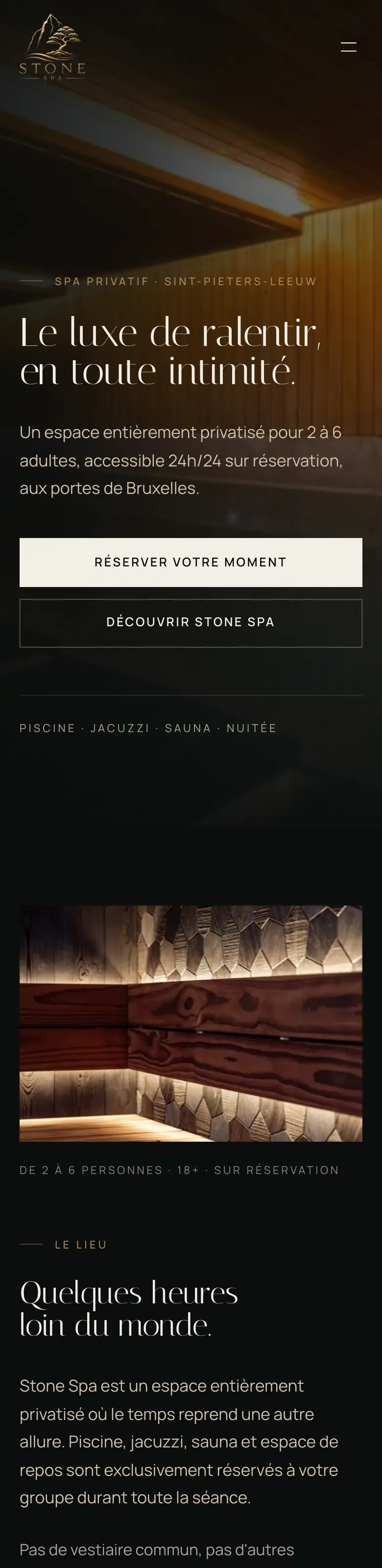 Aperçu du site Stone Spa — Mobile